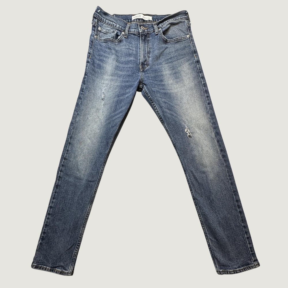 Levi's Signature Jeans Mens 32x32 (32x30) Blue S47 Regular Taper Stretch Denim